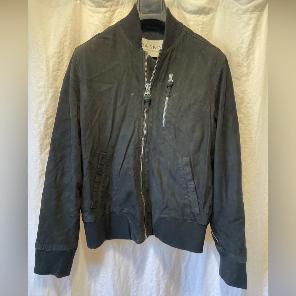 Boda Skins Sheep Skin Leather Suede Bomber Jacket